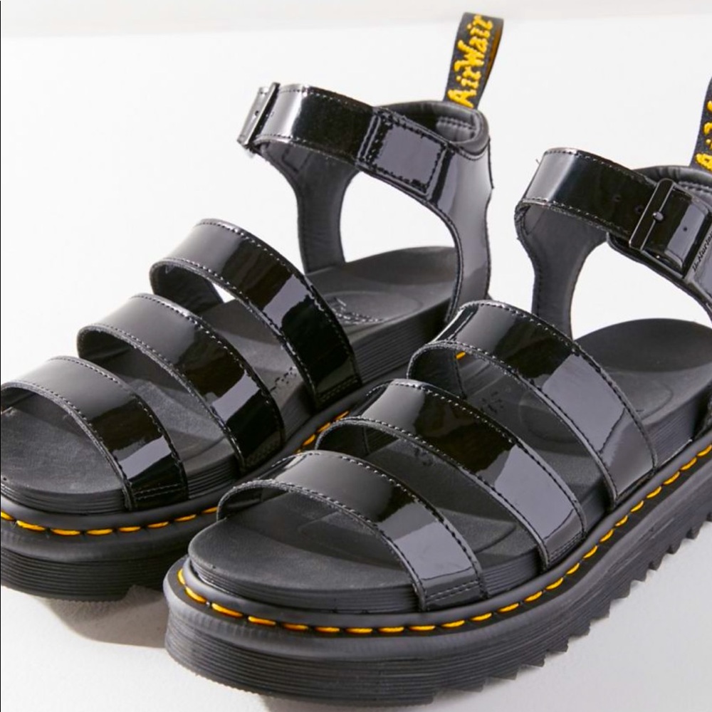 Dr Martens Blaire Patent Leather Platform Sandal